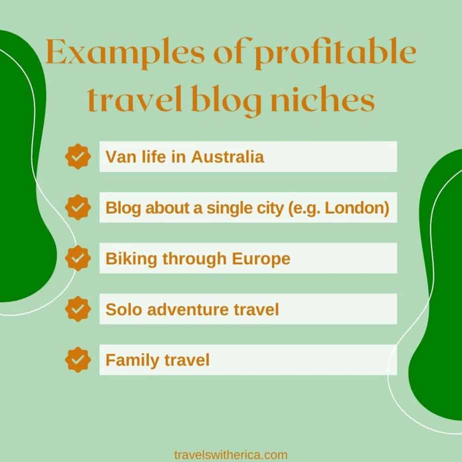 Profitable travel blog niches