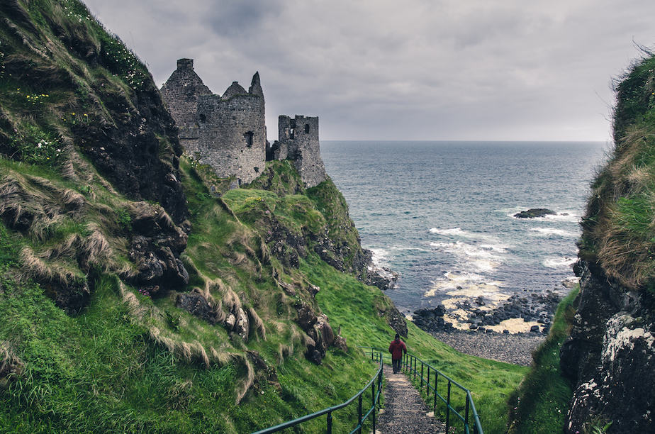 Medieval castle on the seaside, Ireland