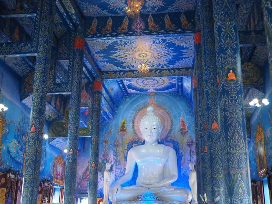 Buddha in the Blue Temple in Chiang Rai