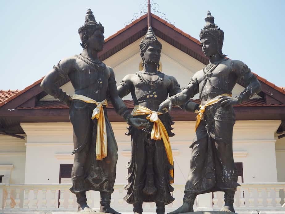 Statue of Three Gods in Chiang Mai